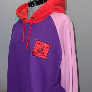 Sz XL Unisex Teddy Fresh Colorblock 2.0 Heavyweight Cotton Hoodie